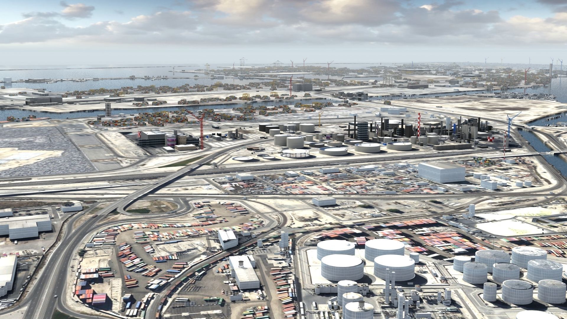 Refinery Container Port 3D model_12