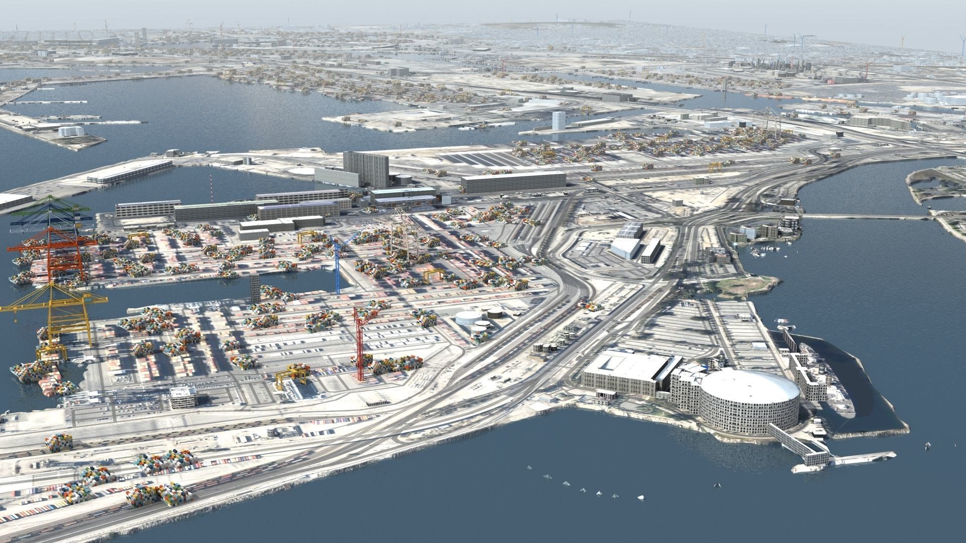 Refinery Container Port 3D model_14