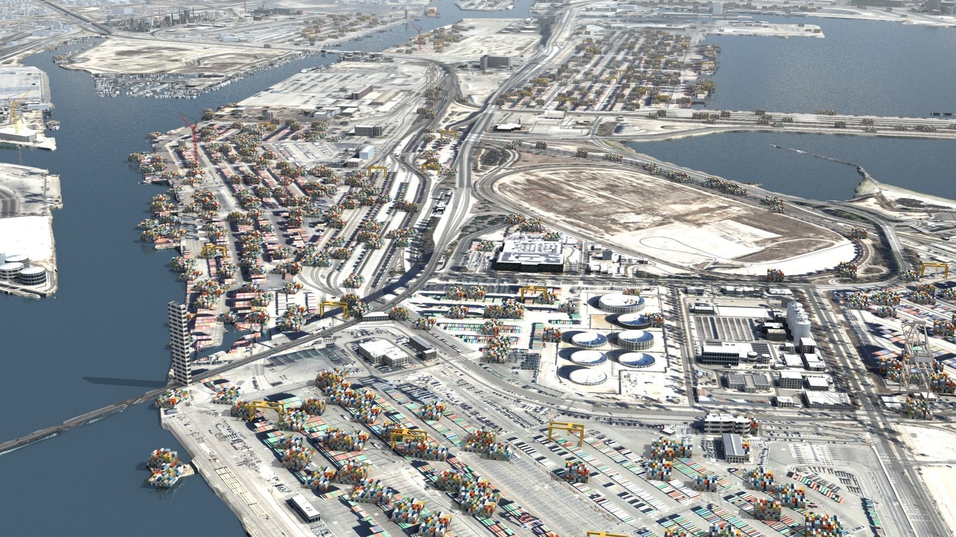 Refinery Container Port 3D model_8