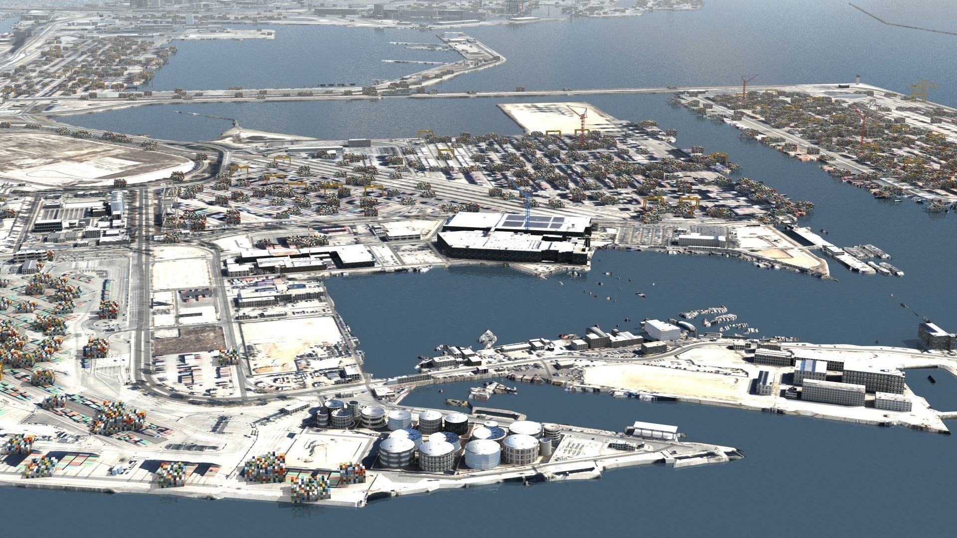 Refinery Container Port 3D model_7