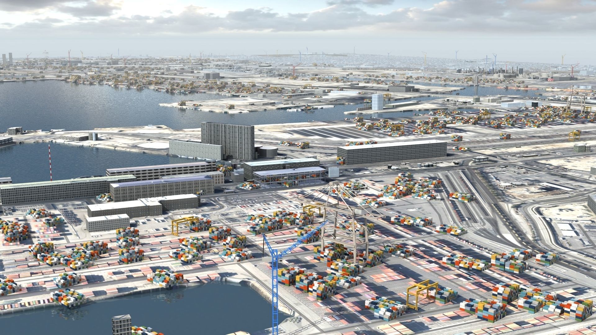 Refinery Container Port 3D model_4