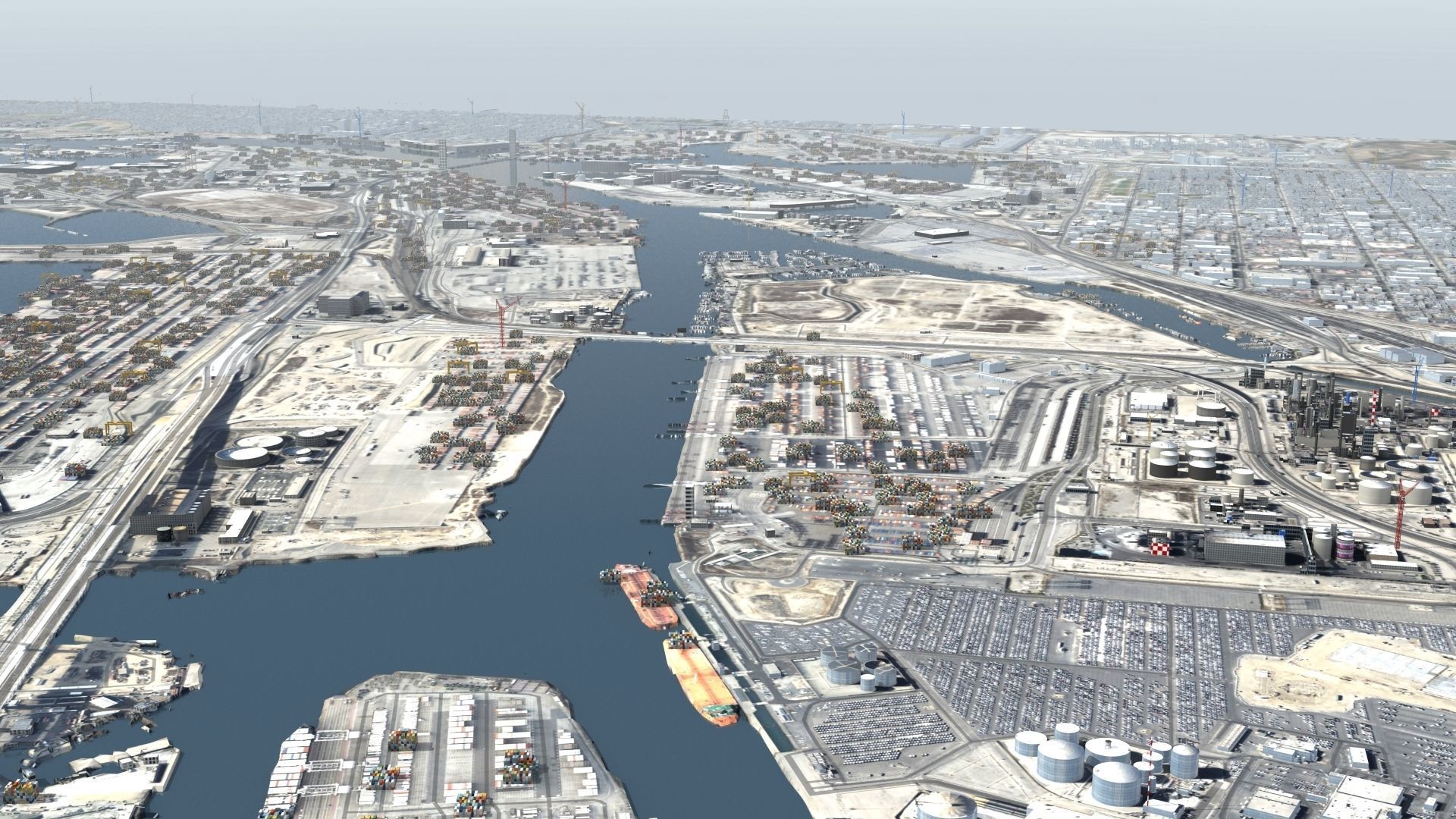Refinery Container Port 3D model_5