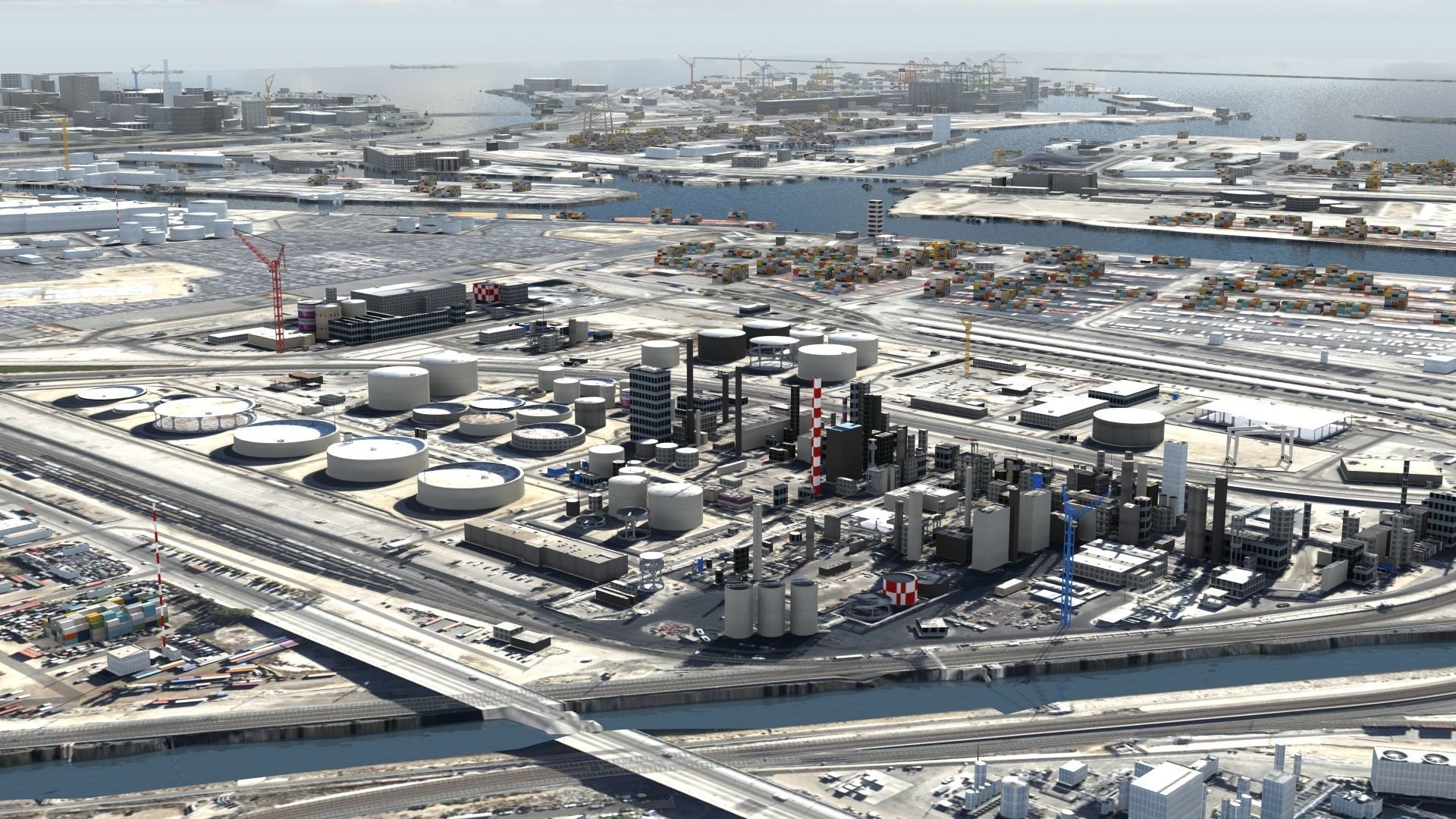 Refinery Container Port 3D model_2