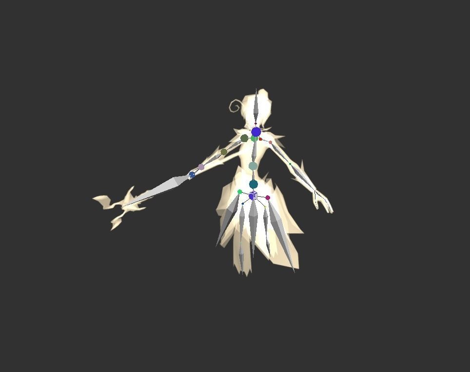 Wizard Spirit Witch Low-poly 3D model_2