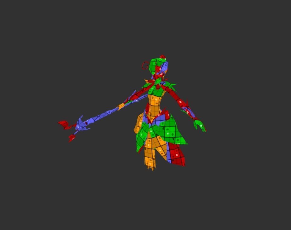 Wizard Spirit Witch Low-poly 3D model_6
