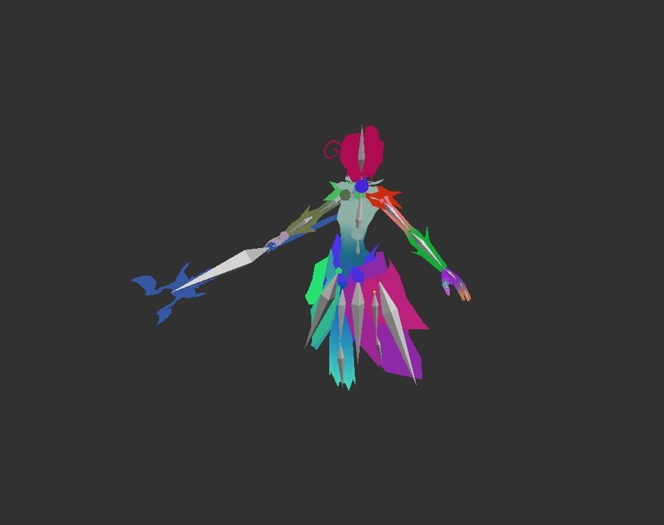 Wizard Spirit Witch Low-poly 3D model_3
