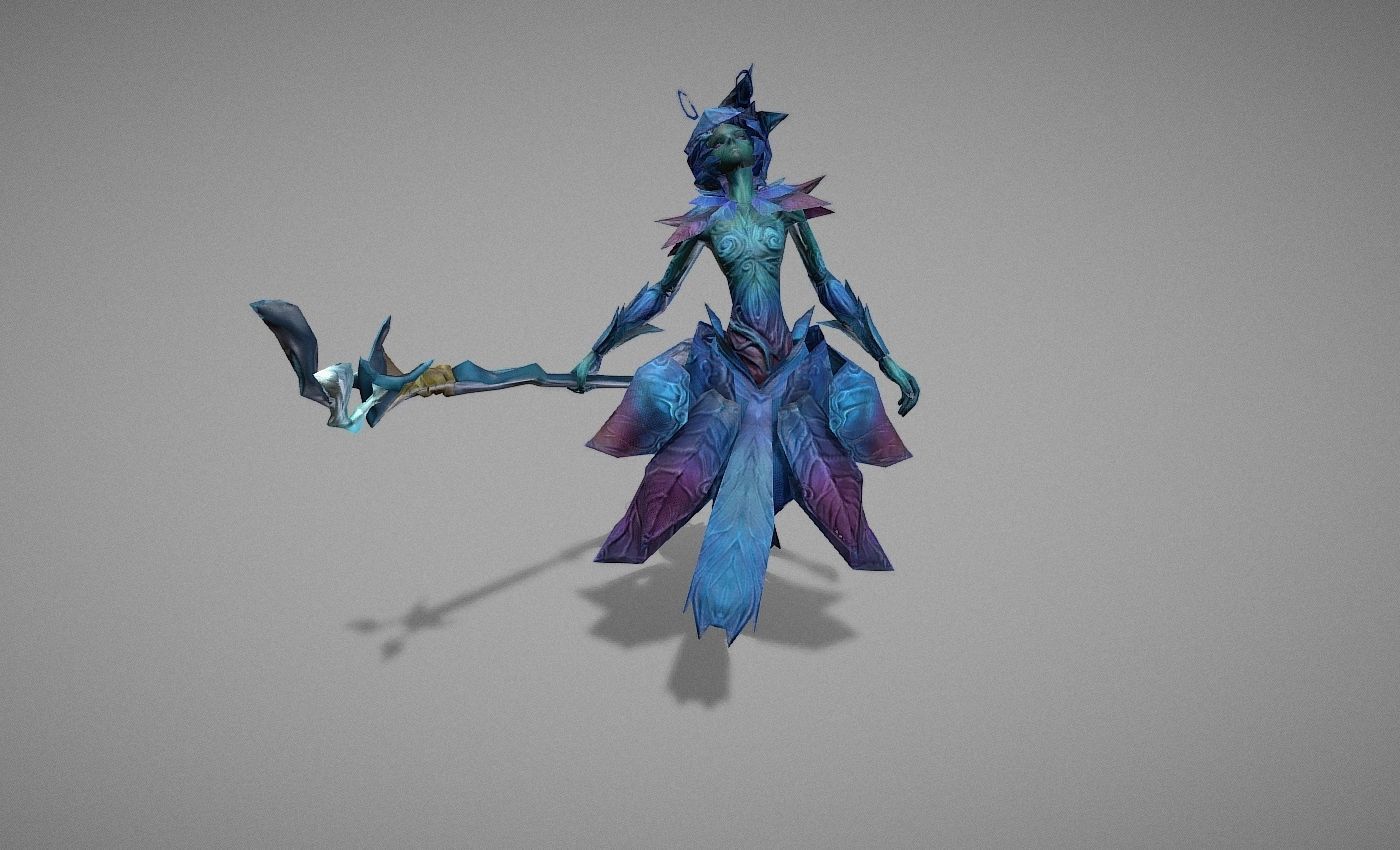 Wizard Spirit Witch Low-poly 3D model_26