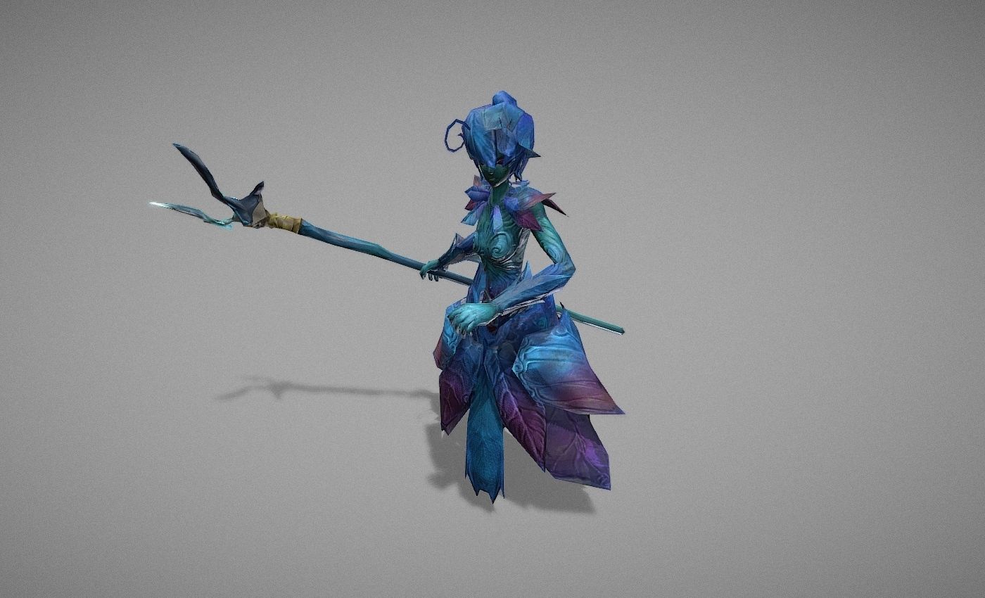 Wizard Spirit Witch Low-poly 3D model_19