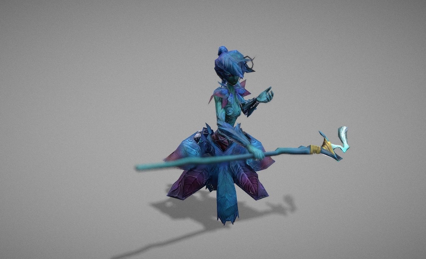 Wizard Spirit Witch Low-poly 3D model_15
