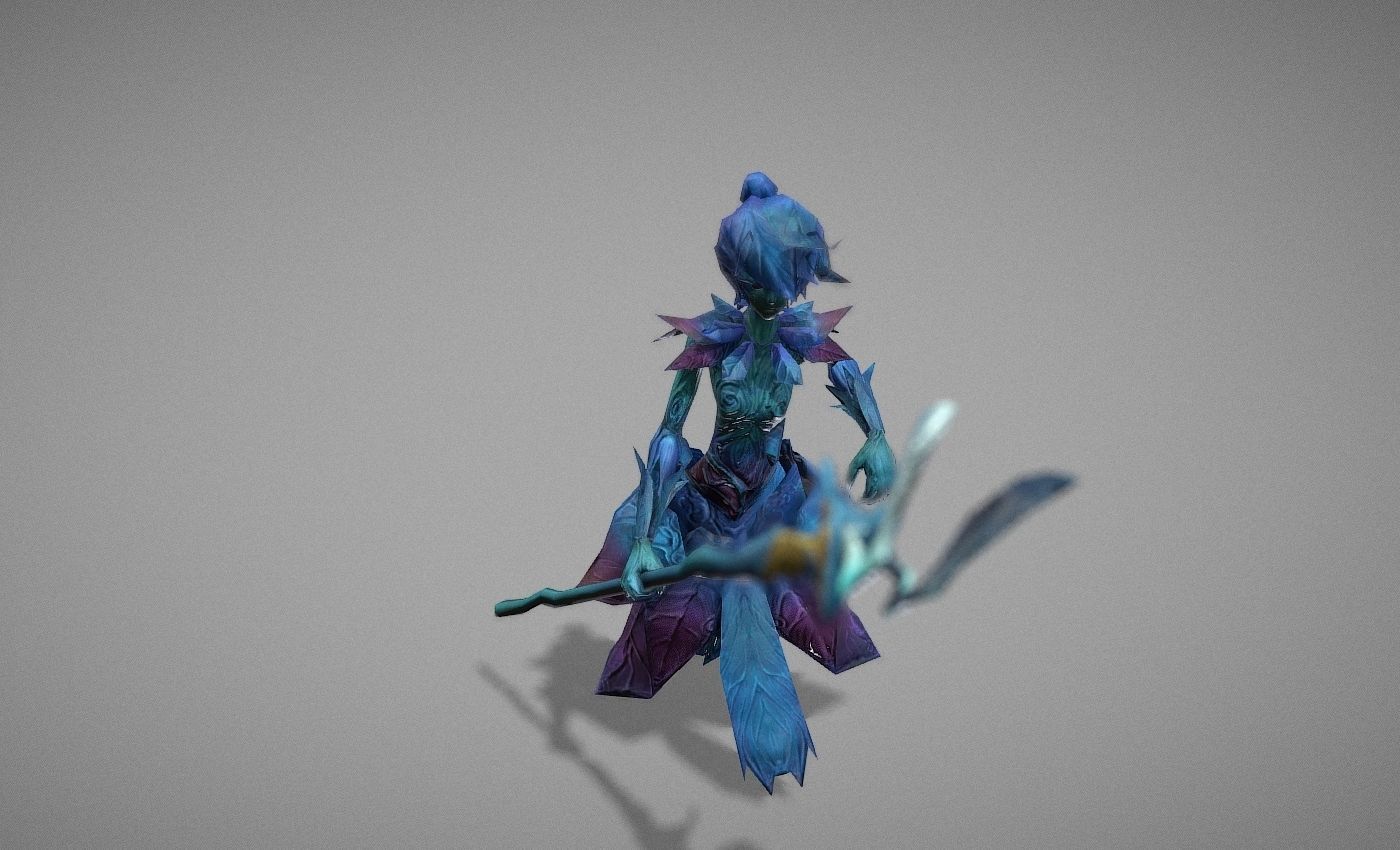 Wizard Spirit Witch Low-poly 3D model_17