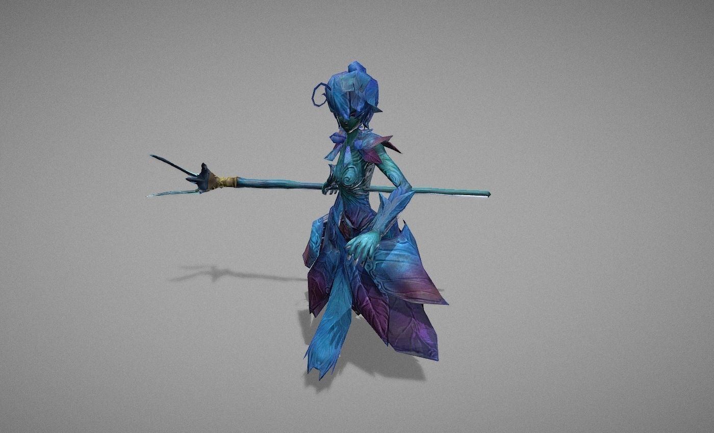 Wizard Spirit Witch Low-poly 3D model_23