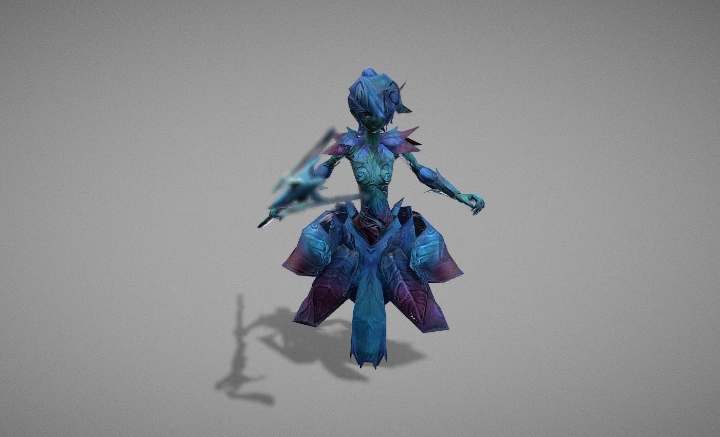 Wizard Spirit Witch Low-poly 3D model_9