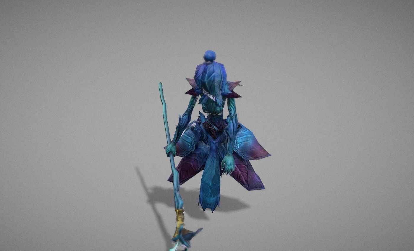 Wizard Spirit Witch Low-poly 3D model_7