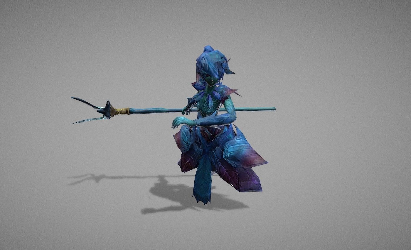 Wizard Spirit Witch Low-poly 3D model_10