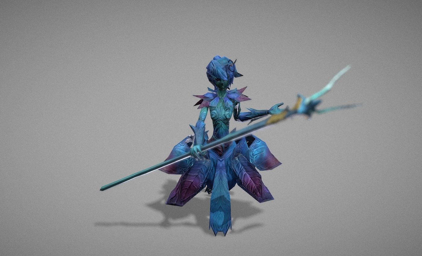 Wizard Spirit Witch Low-poly 3D model_14