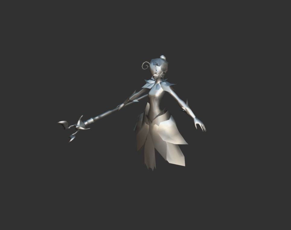 Wizard Spirit Witch Low-poly 3D model_4