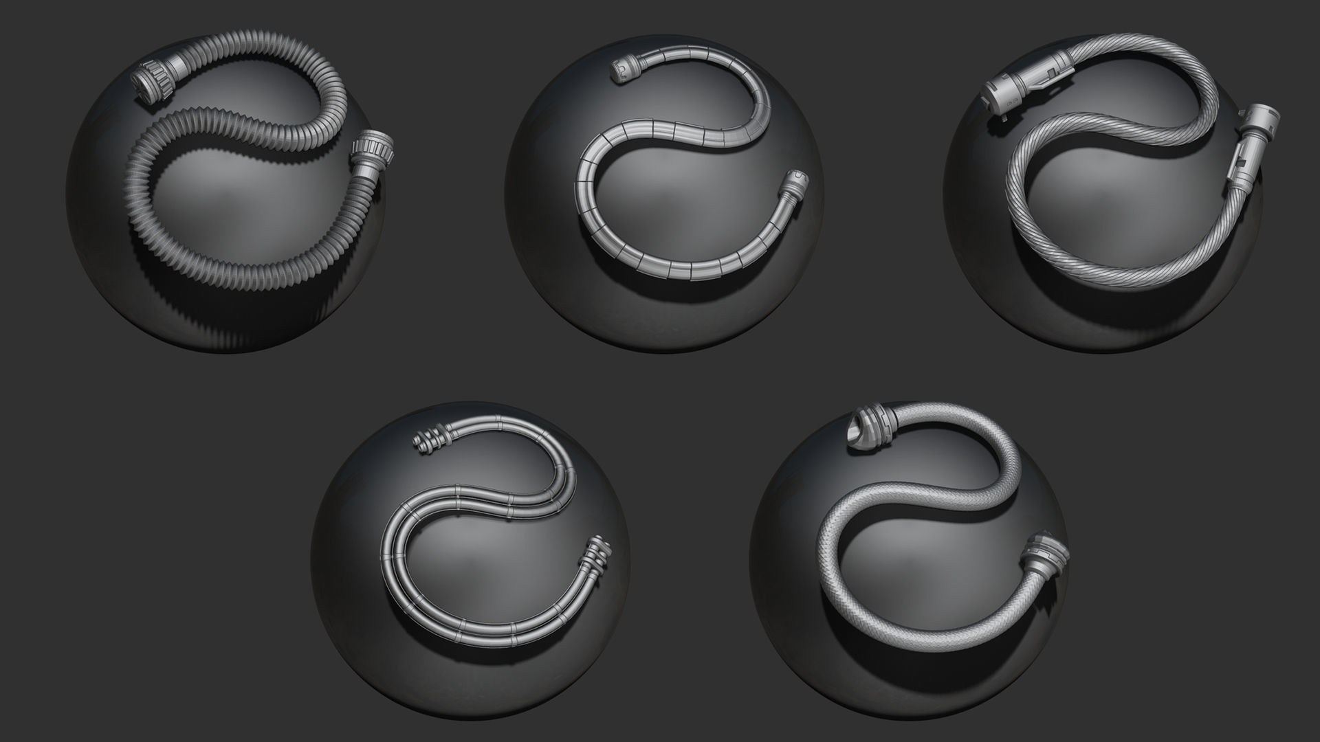 Sci-Fi IMM Tubes and Cables volume 01 3D model_3