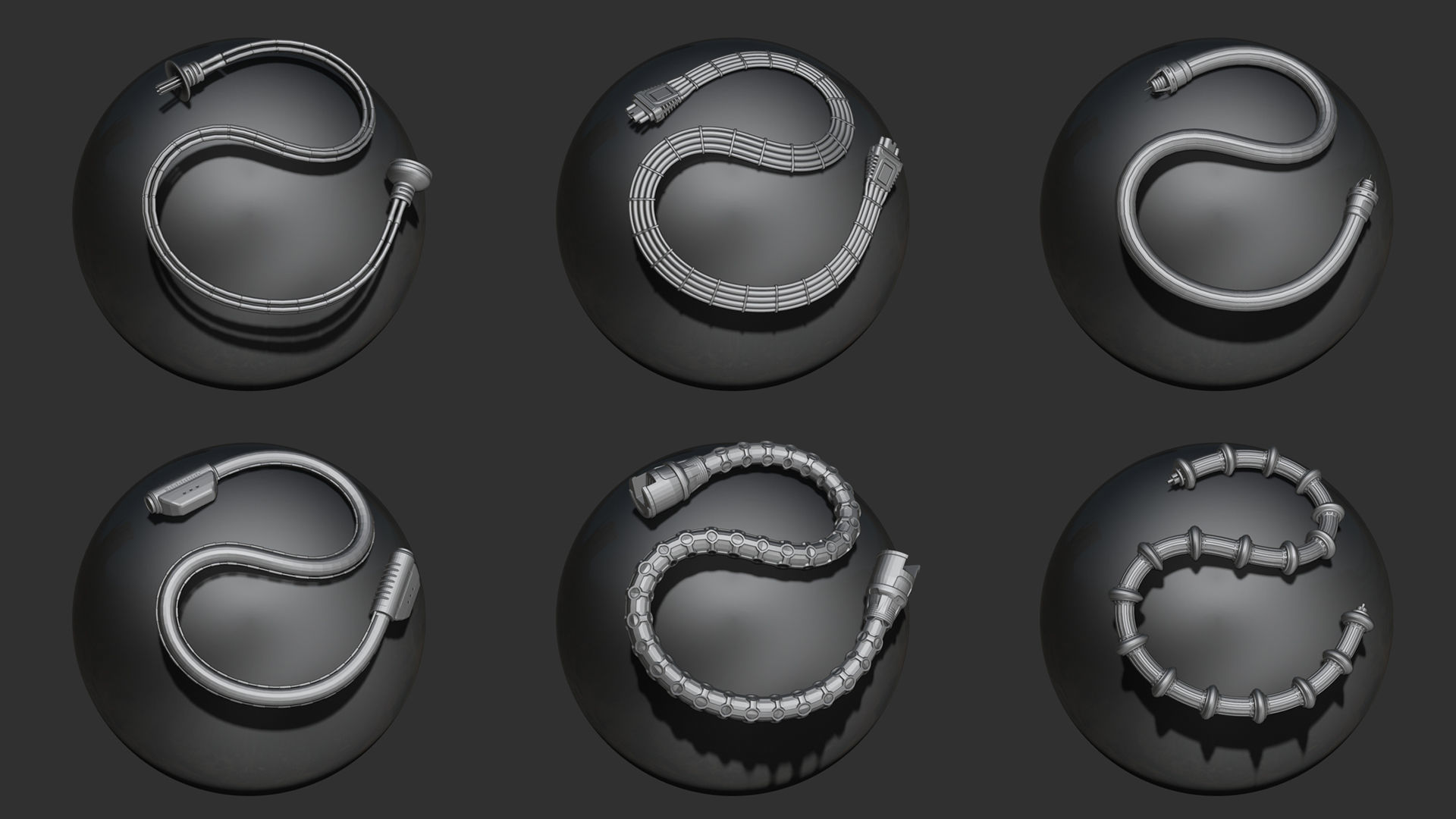 Sci-Fi IMM Tubes and Cables volume 01 3D model_1