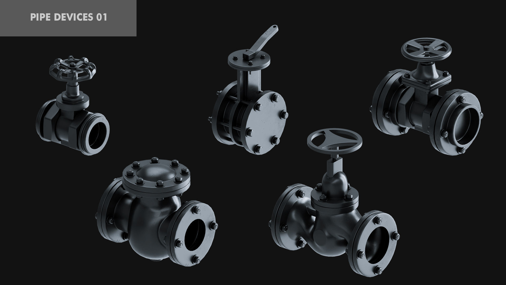 Subdiv Pipes volume 01 3D model_3