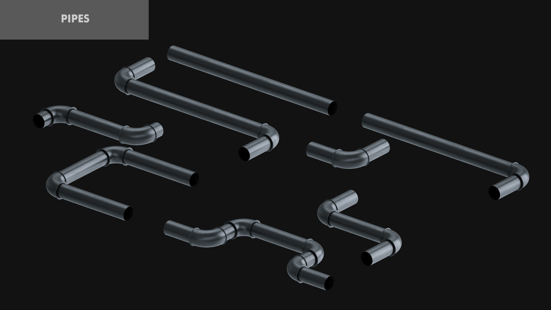 Subdiv Pipes volume 01 3D model_2