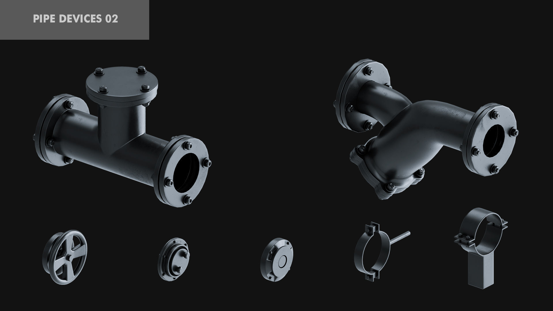 Subdiv Pipes volume 01 3D model_4