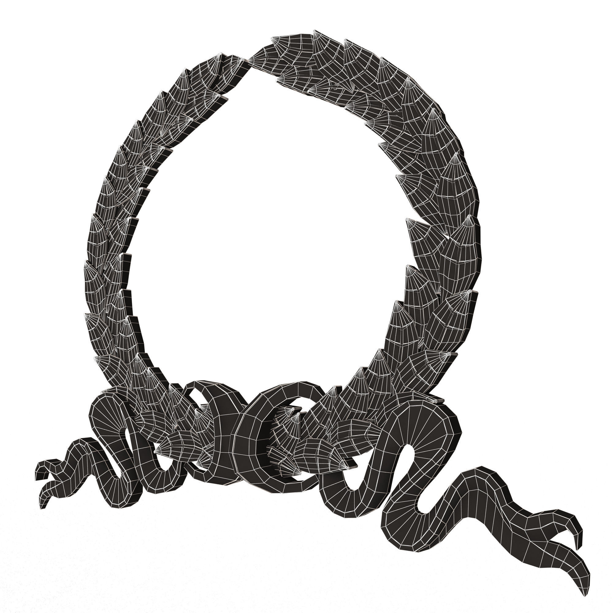 Gold Laurel Wreath 03 Low-poly 3D model_13