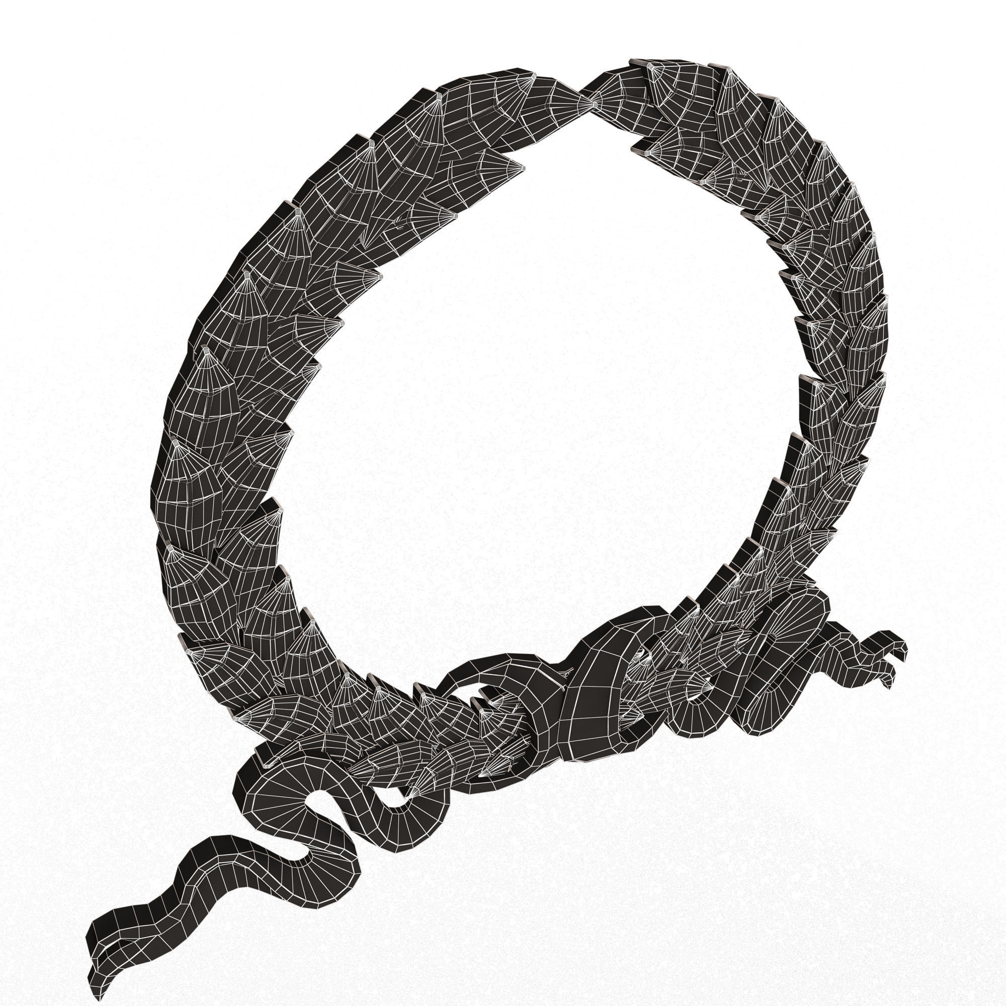 Gold Laurel Wreath 03 Low-poly 3D model_14