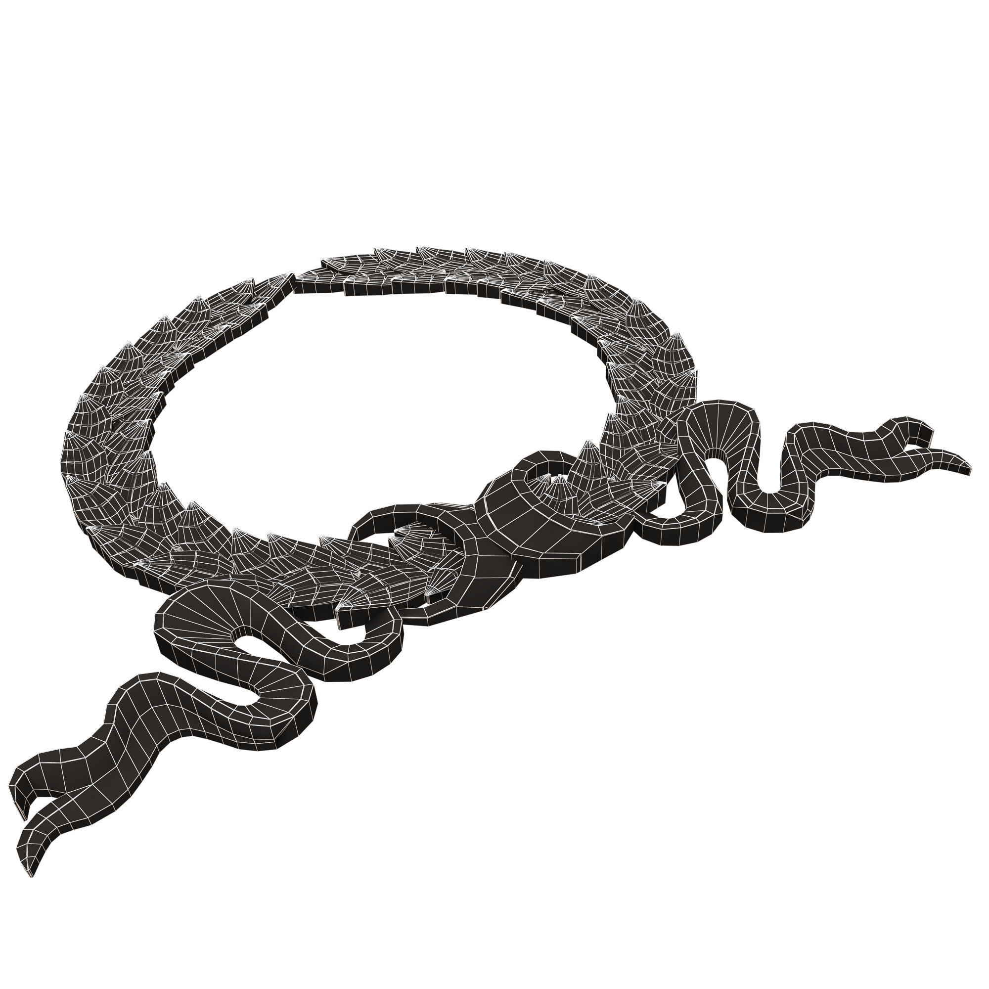 Gold Laurel Wreath 03 Low-poly 3D model_10