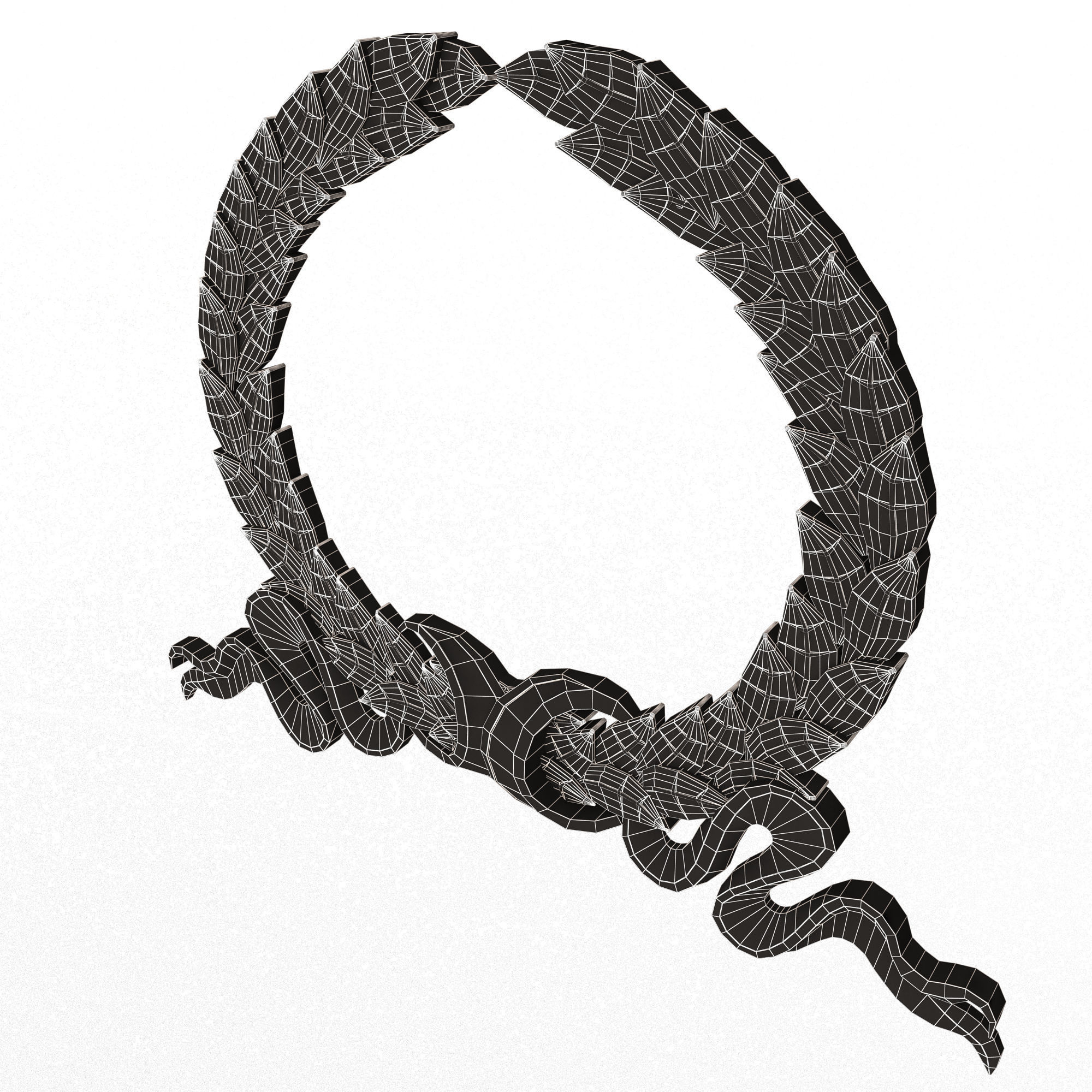 Gold Laurel Wreath 03 Low-poly 3D model_16