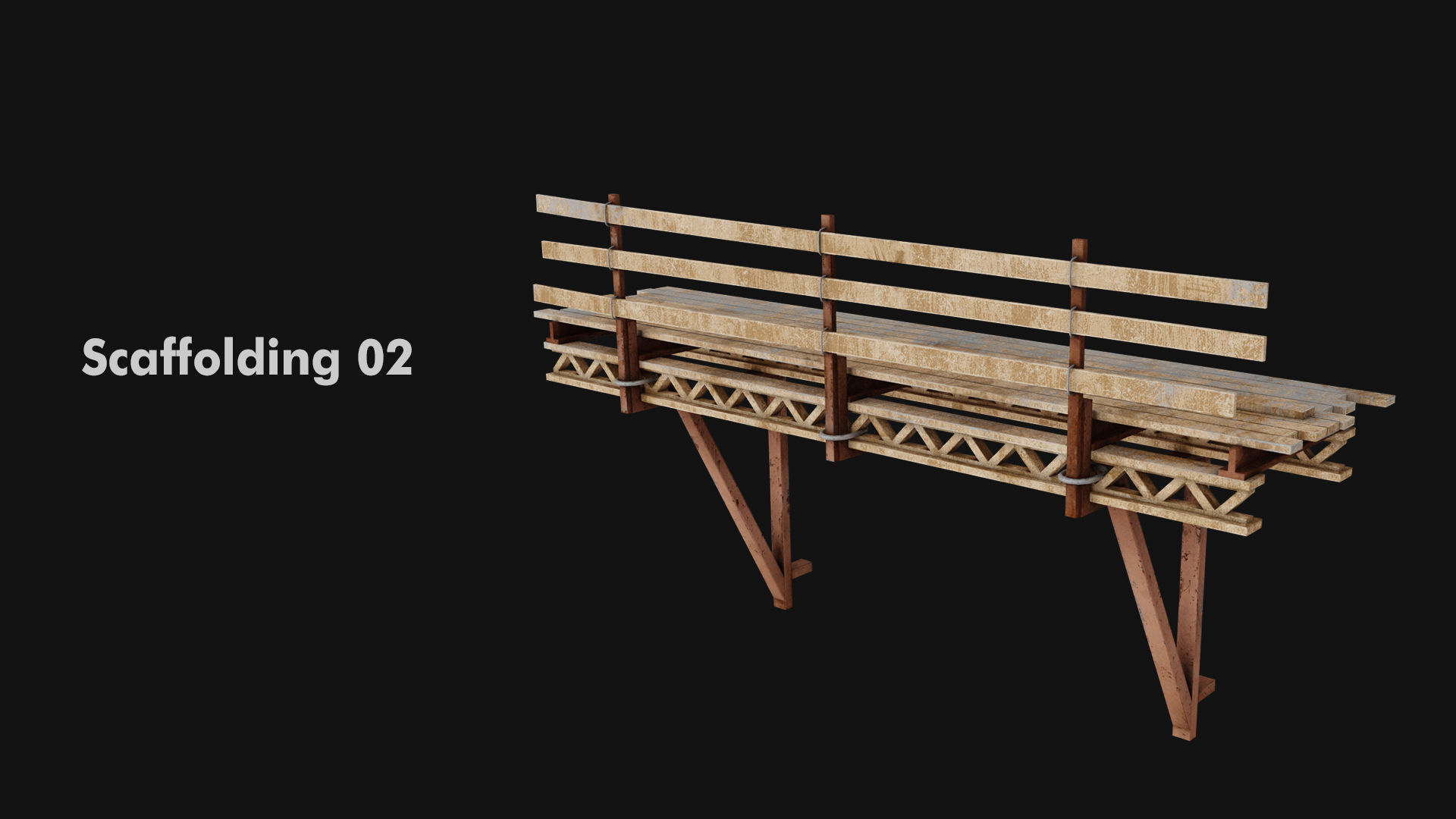 Industrial kitbash volume 01 Construction site and buildings Low-poly 3D model_5