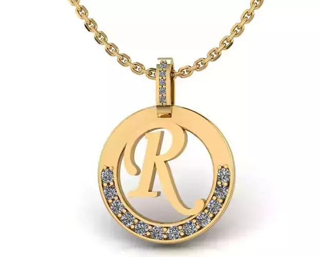 R Letter Pendant  3D print model