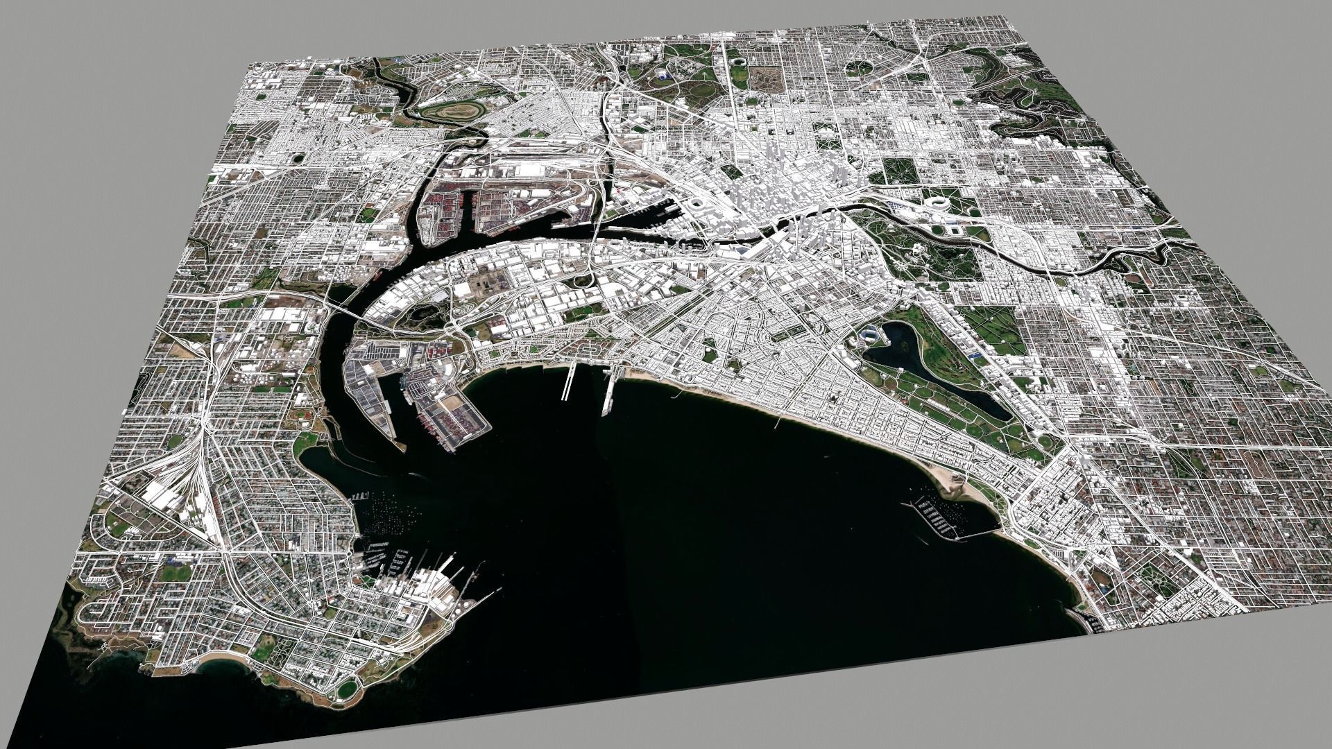 Cityscape Melbourne Australia 3D model_3