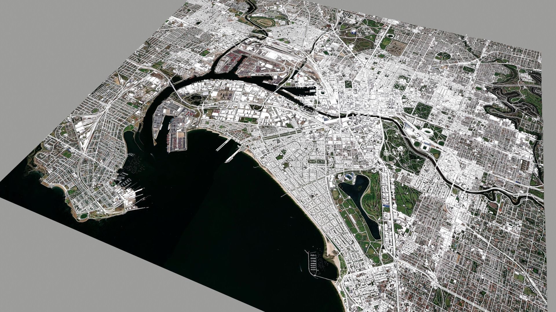 Cityscape Melbourne Australia 3D model_4