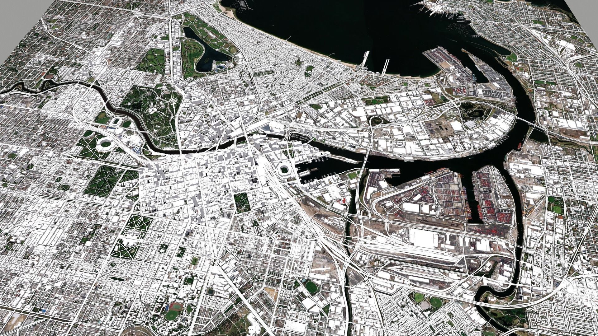 Cityscape Melbourne Australia 3D model_8