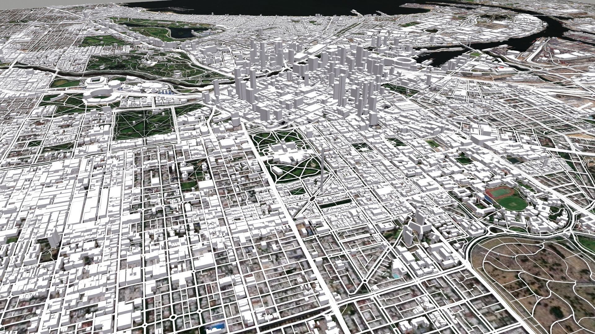 Cityscape Melbourne Australia 3D model_2