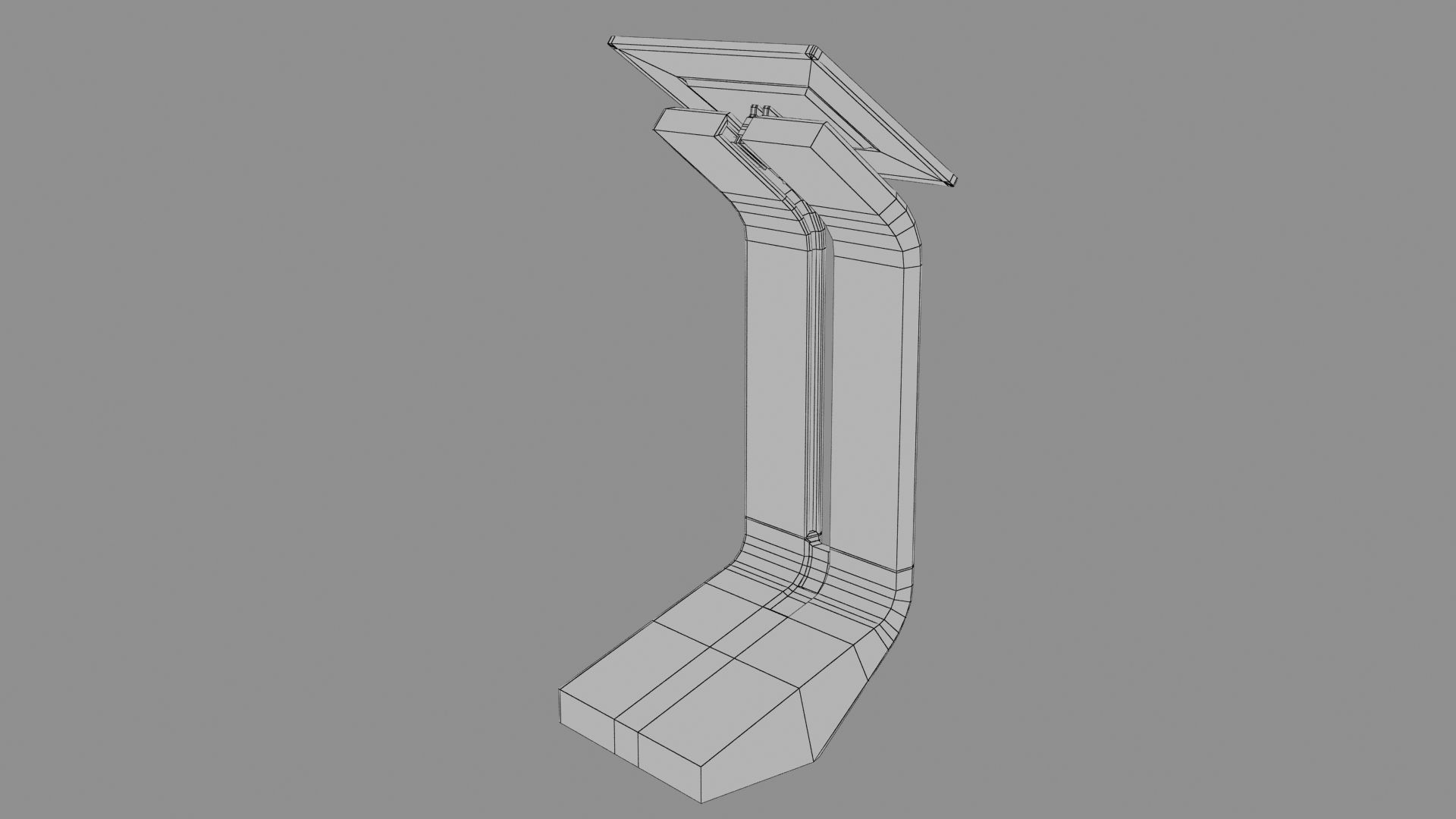 Sci-fi Terminal2 Low-poly 3D model_35
