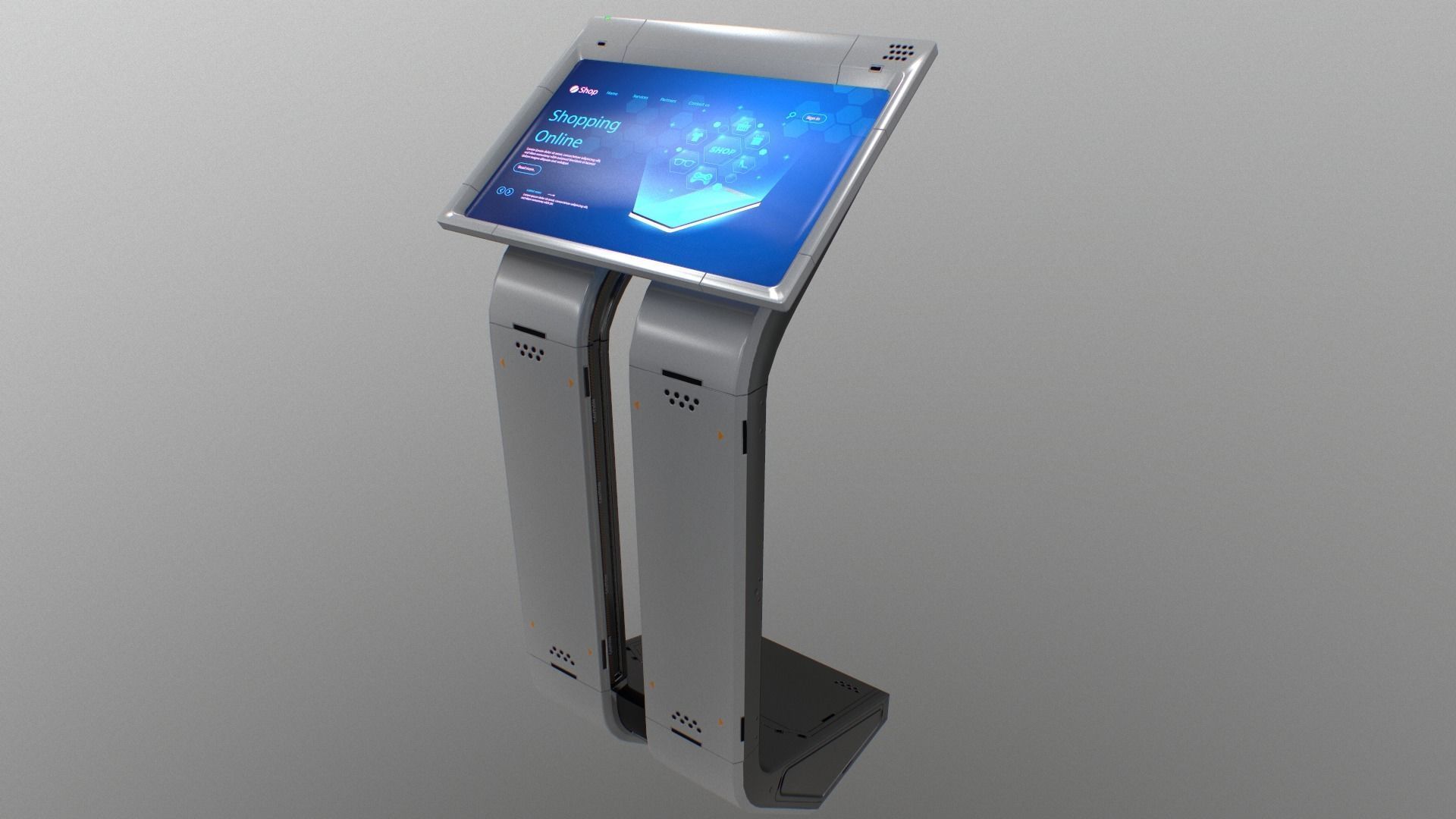 Sci-fi Terminal2 Low-poly 3D model_14