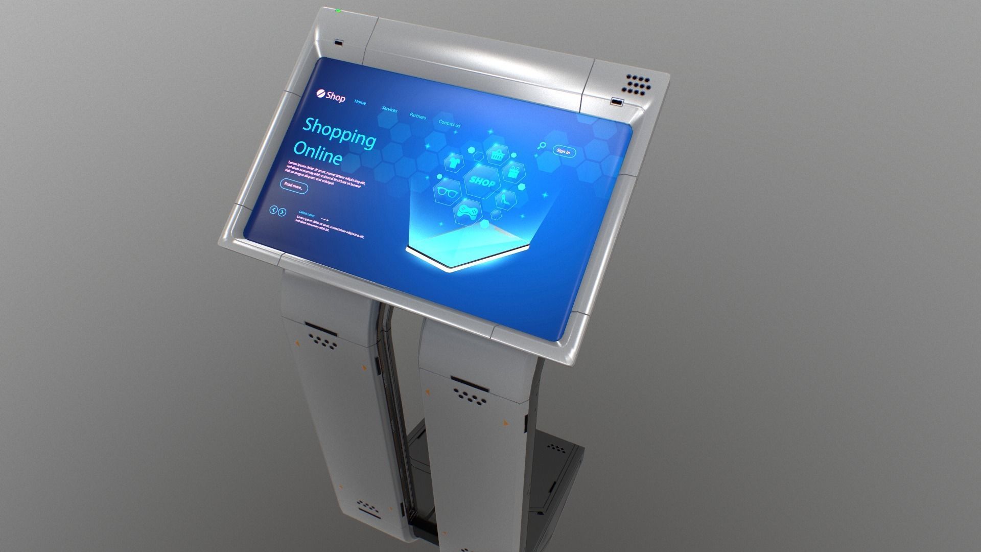 Sci-fi Terminal2 Low-poly 3D model_28