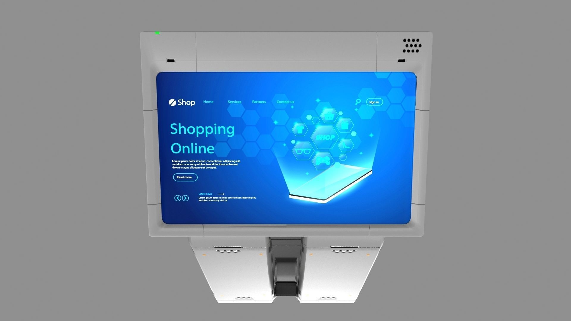 Sci-fi Terminal2 Low-poly 3D model_13