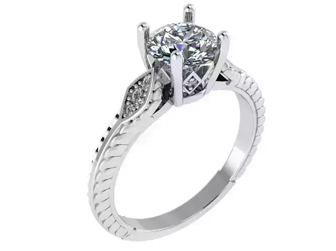 Fashion Solitare Diamond Ring 0128