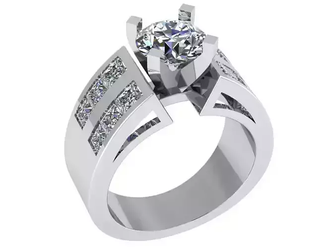 Solitare Wide Ring 0132