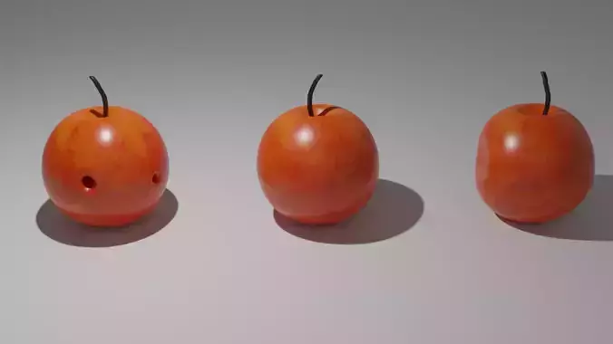 red apples  low-poly game ready