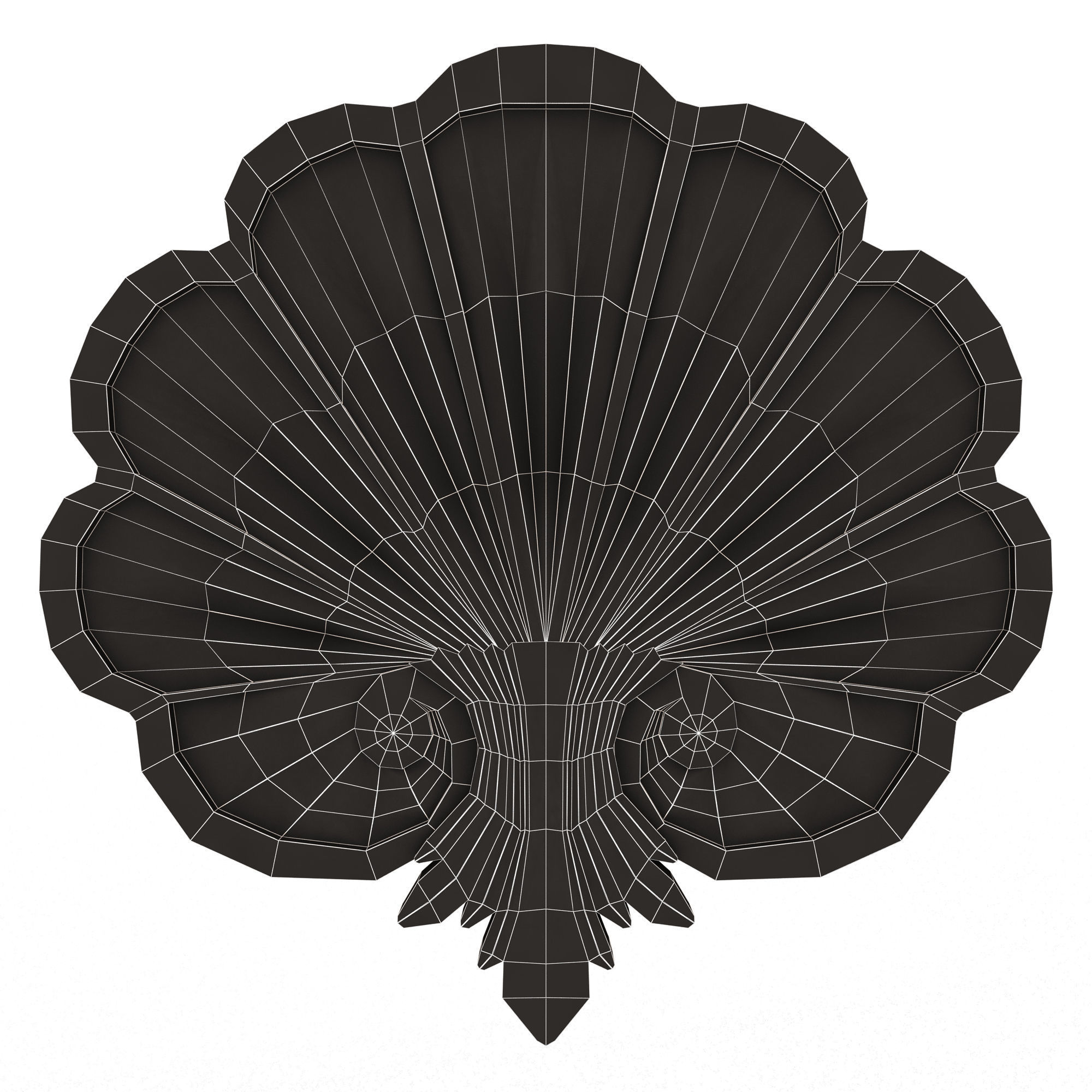 Shell Carved 05 Low-poly 3D model_12