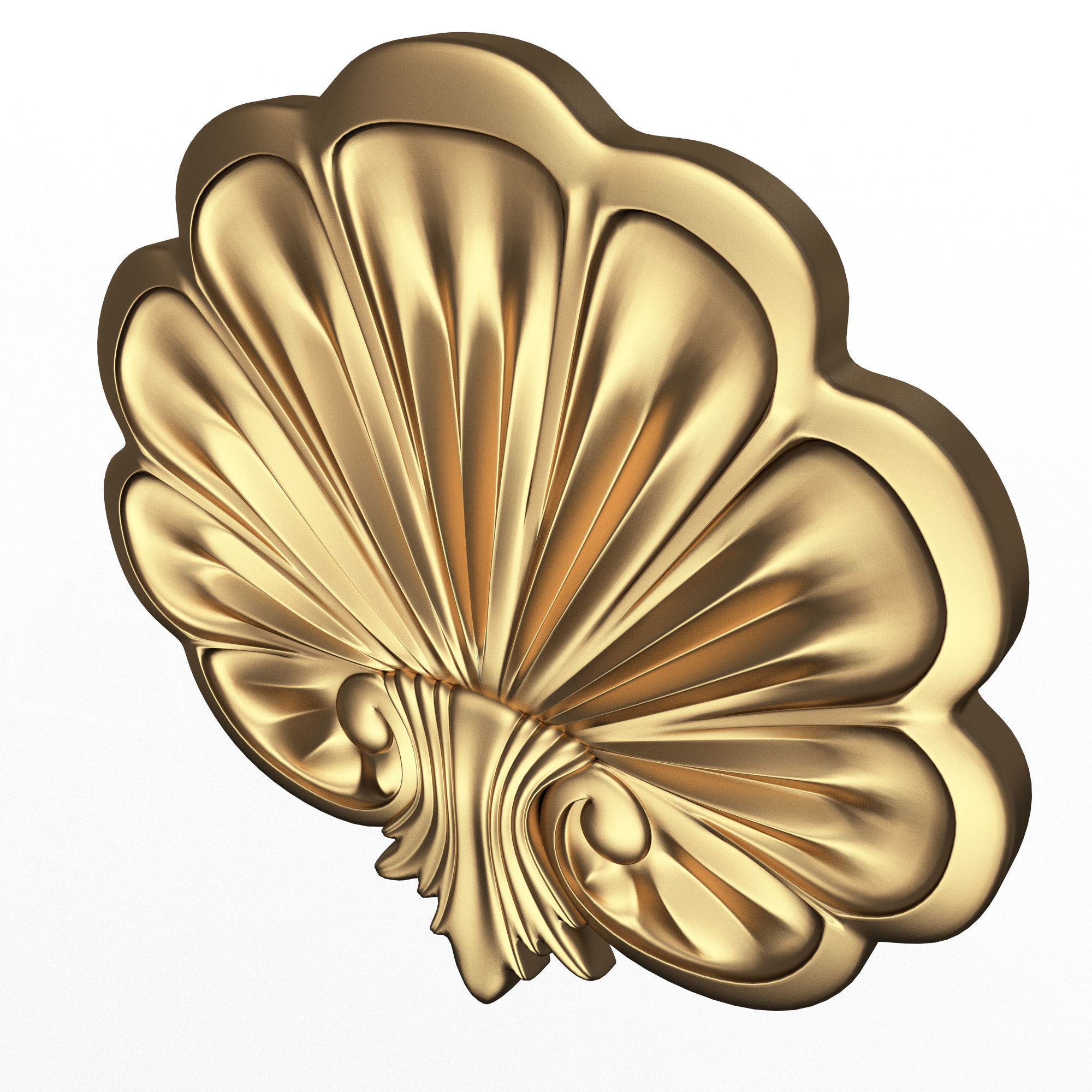 Shell Carved 05 Low-poly 3D model_2