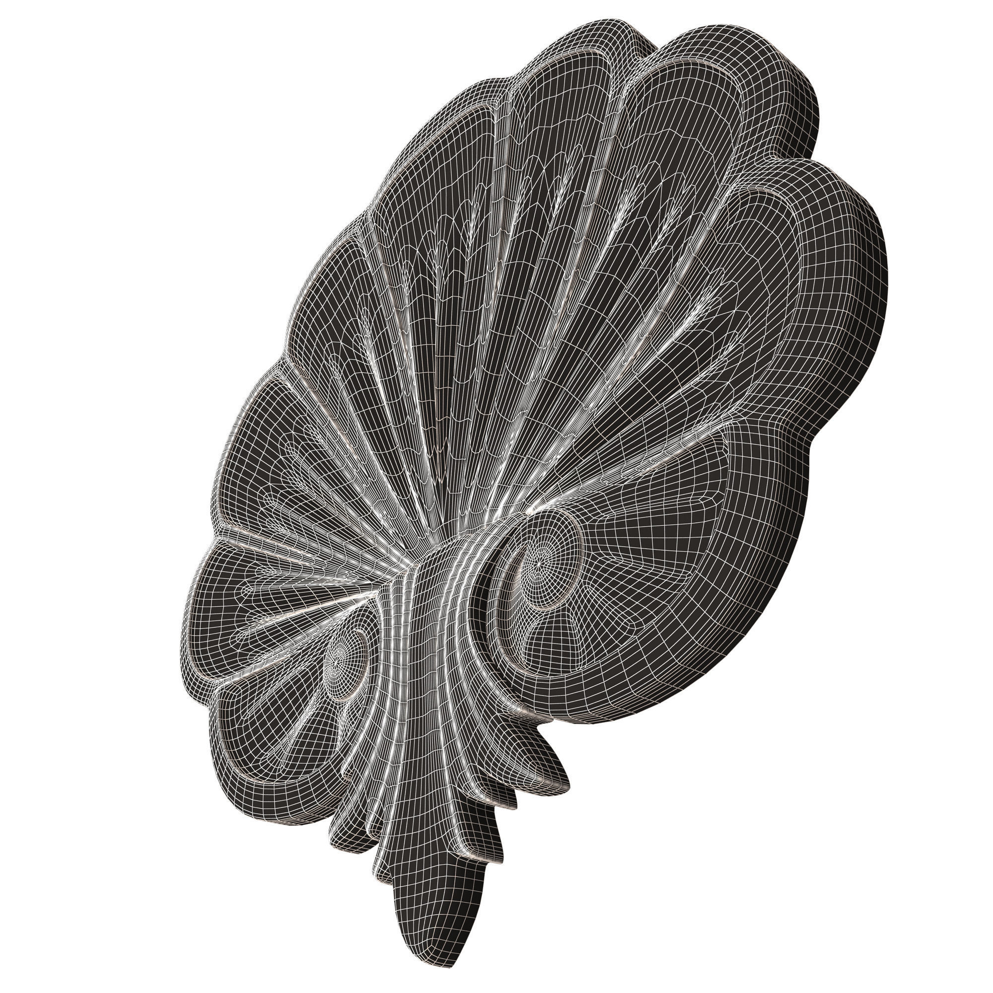 Shell Carved 05 Low-poly 3D model_10