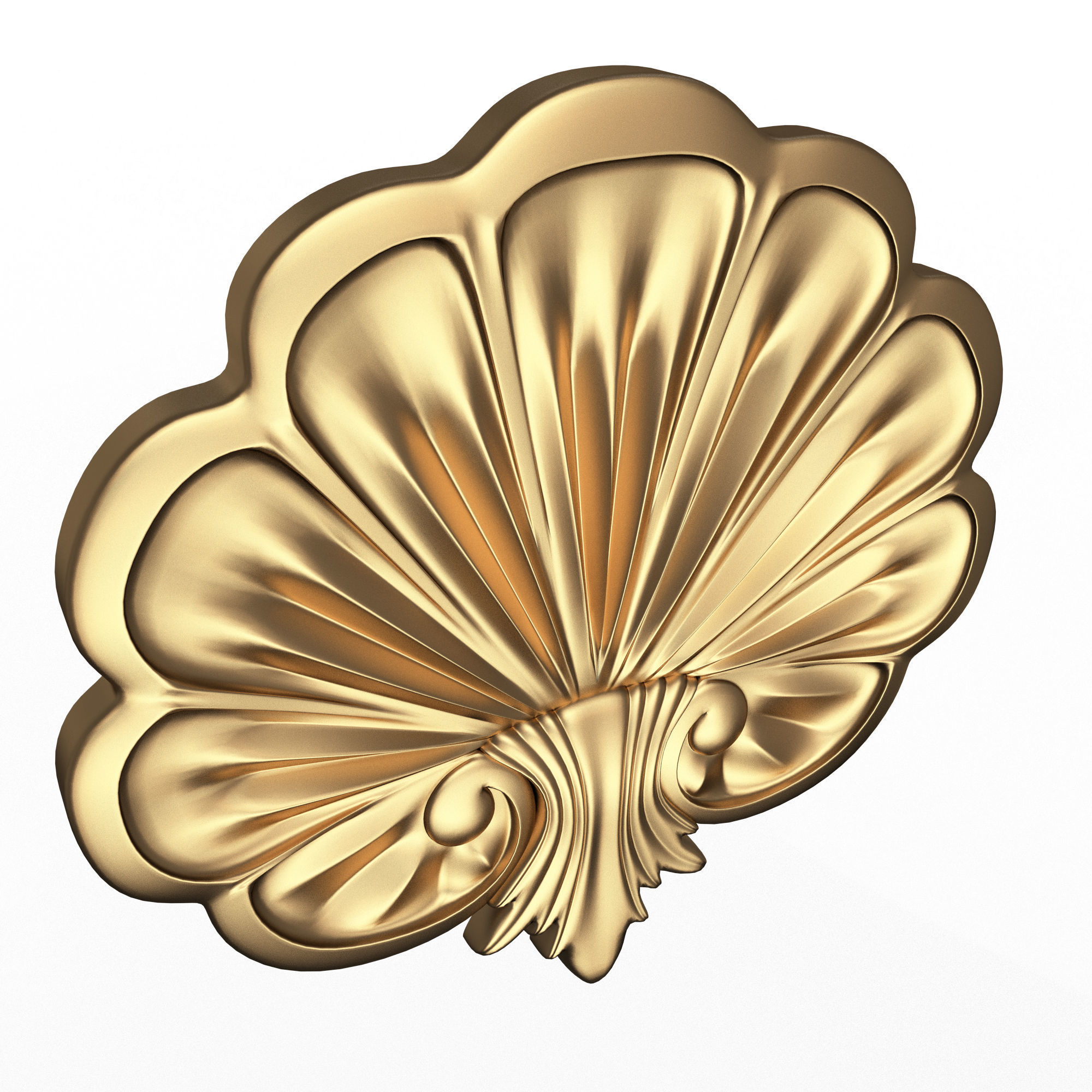 Shell Carved 05 Low-poly 3D model_1