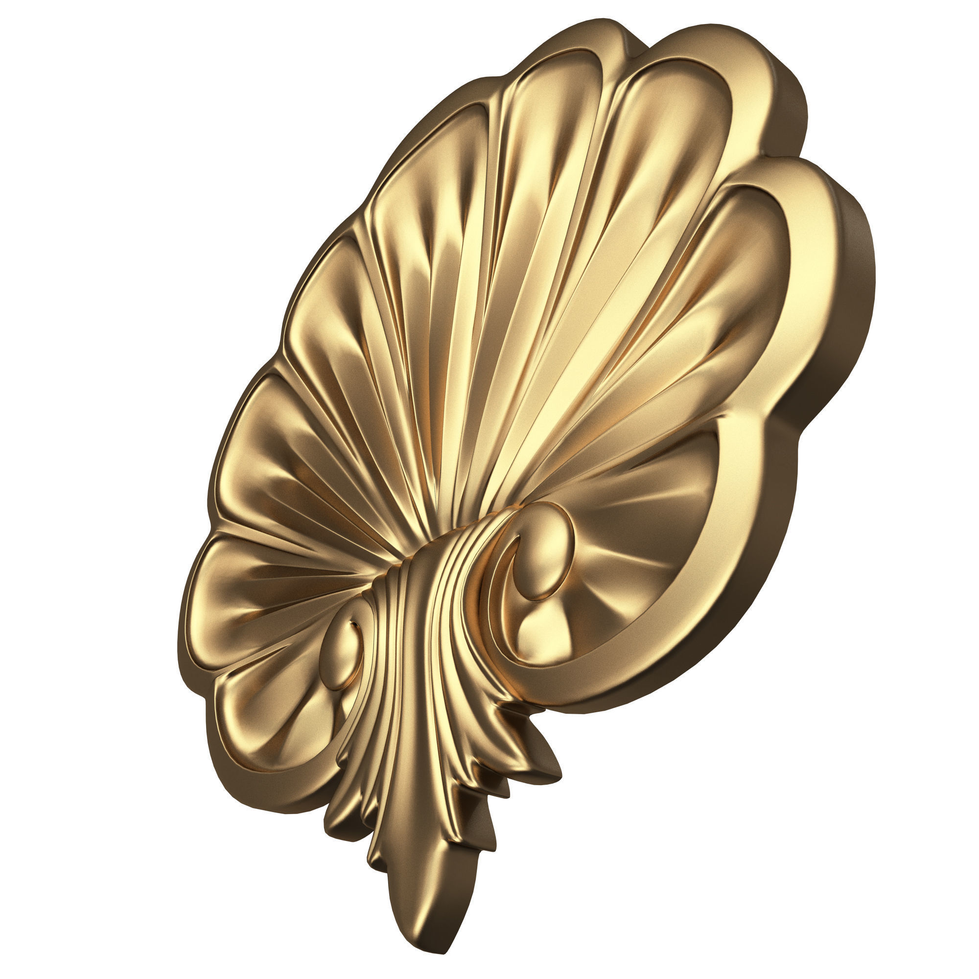 Shell Carved 05 Low-poly 3D model_4