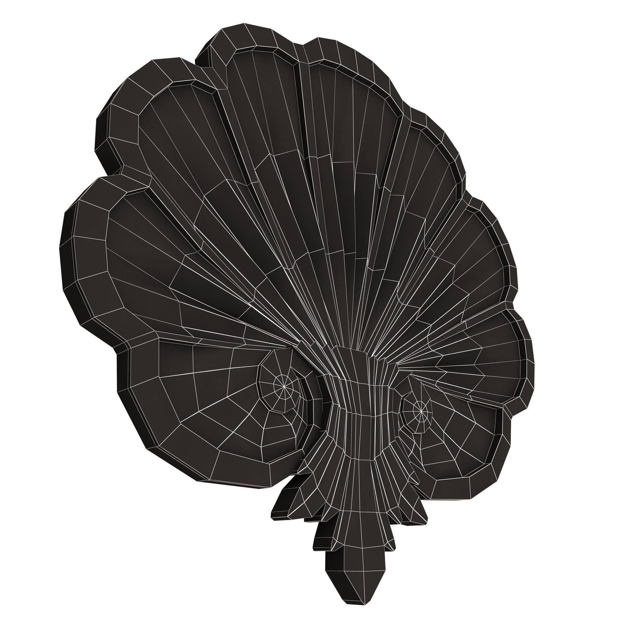 Shell Carved 05 Low-poly 3D model_15