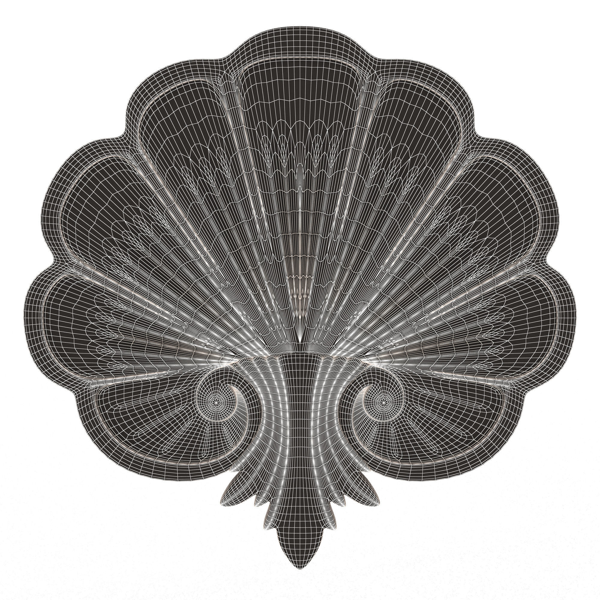 Shell Carved 05 Low-poly 3D model_6