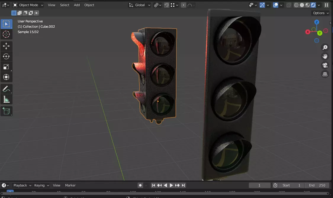 Traffic light 3D Free 3D model